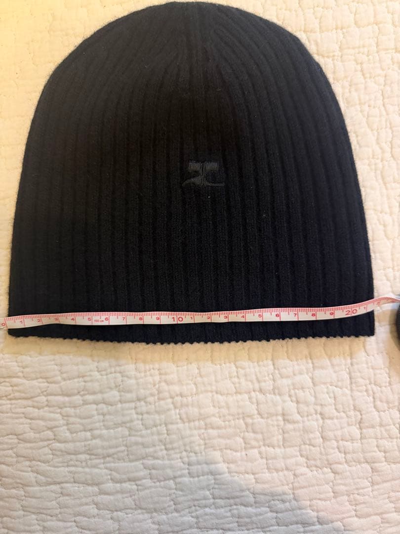 Courrèges クレージュ　ニット帽　ビーニー ブラック