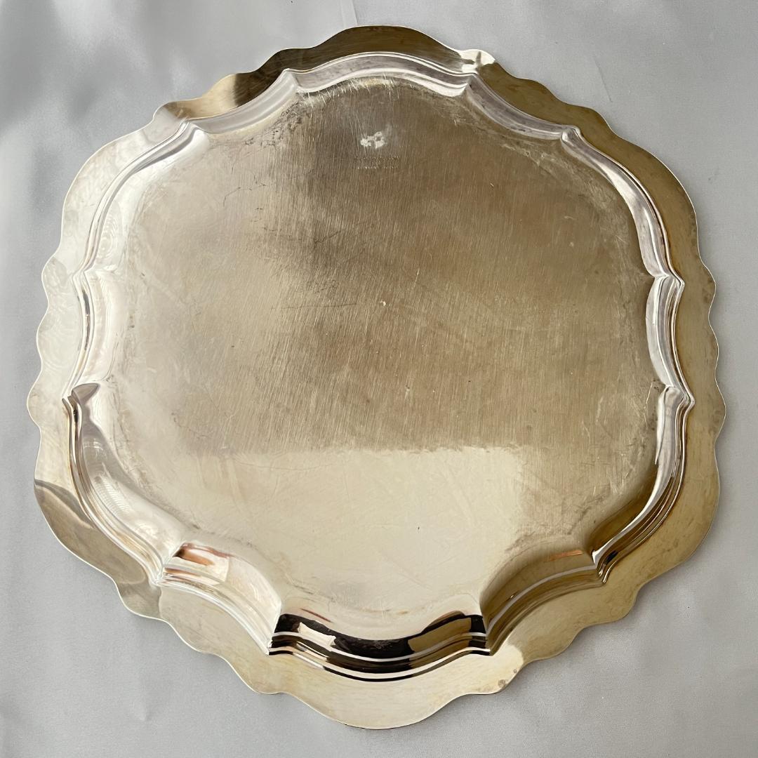 【Webster Wilcox】ギャラリートレー【シルバープレート】36cm