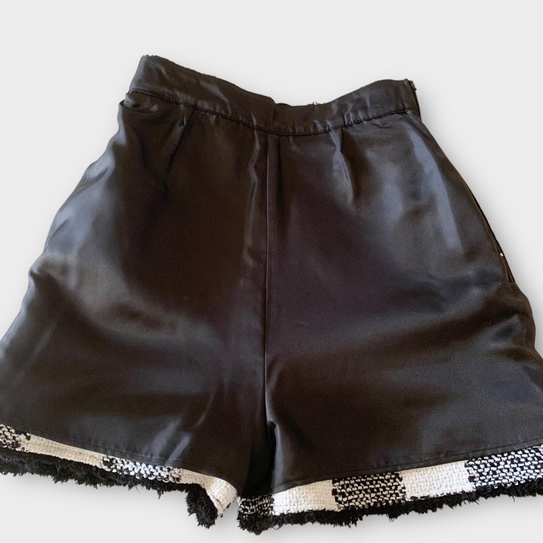 ★sheller❤️シェリエ　チェックツイードショートパンツ　キュロット　ブ