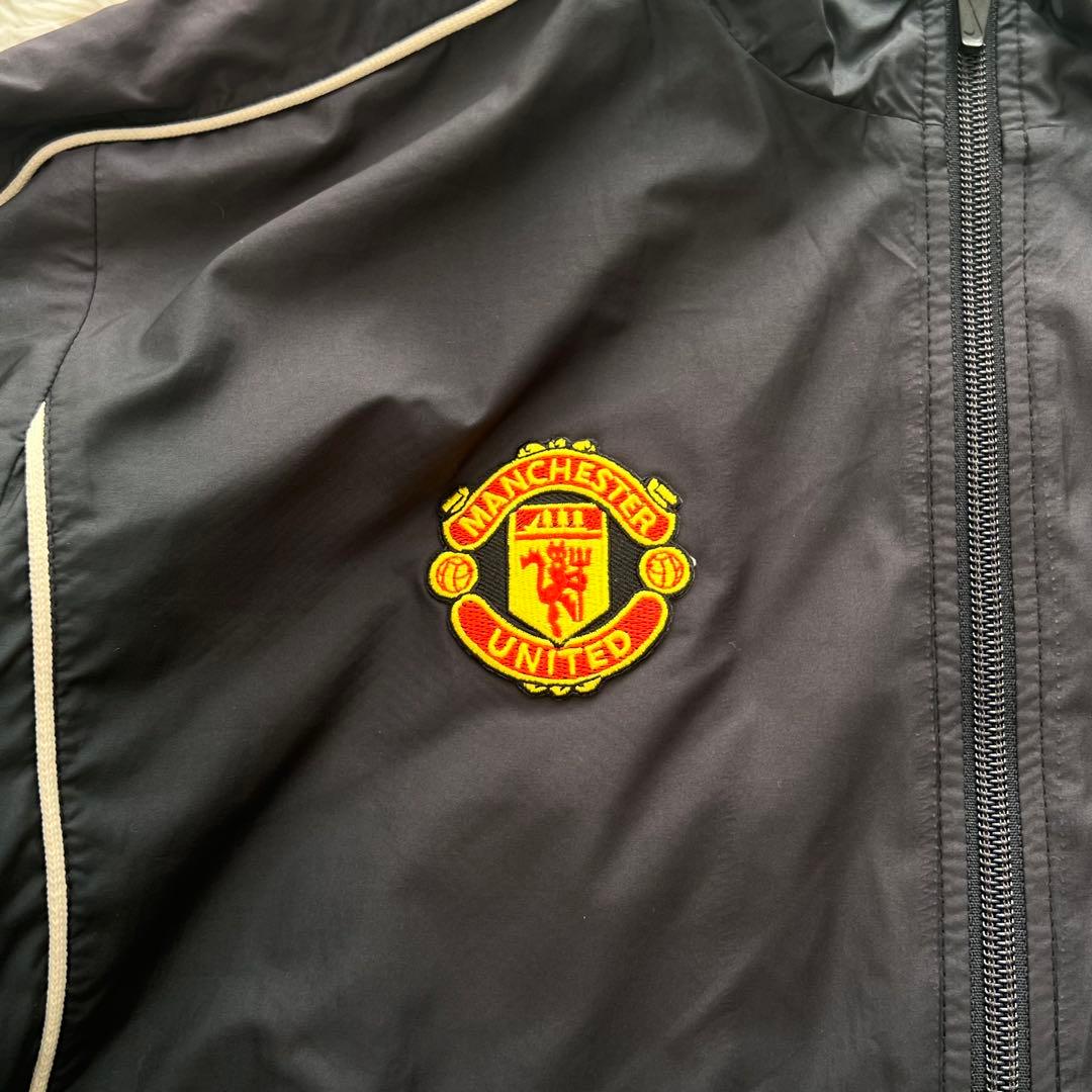 00s nike マンチェスターU 短丈　ドローコード　ナイロンジャケット M