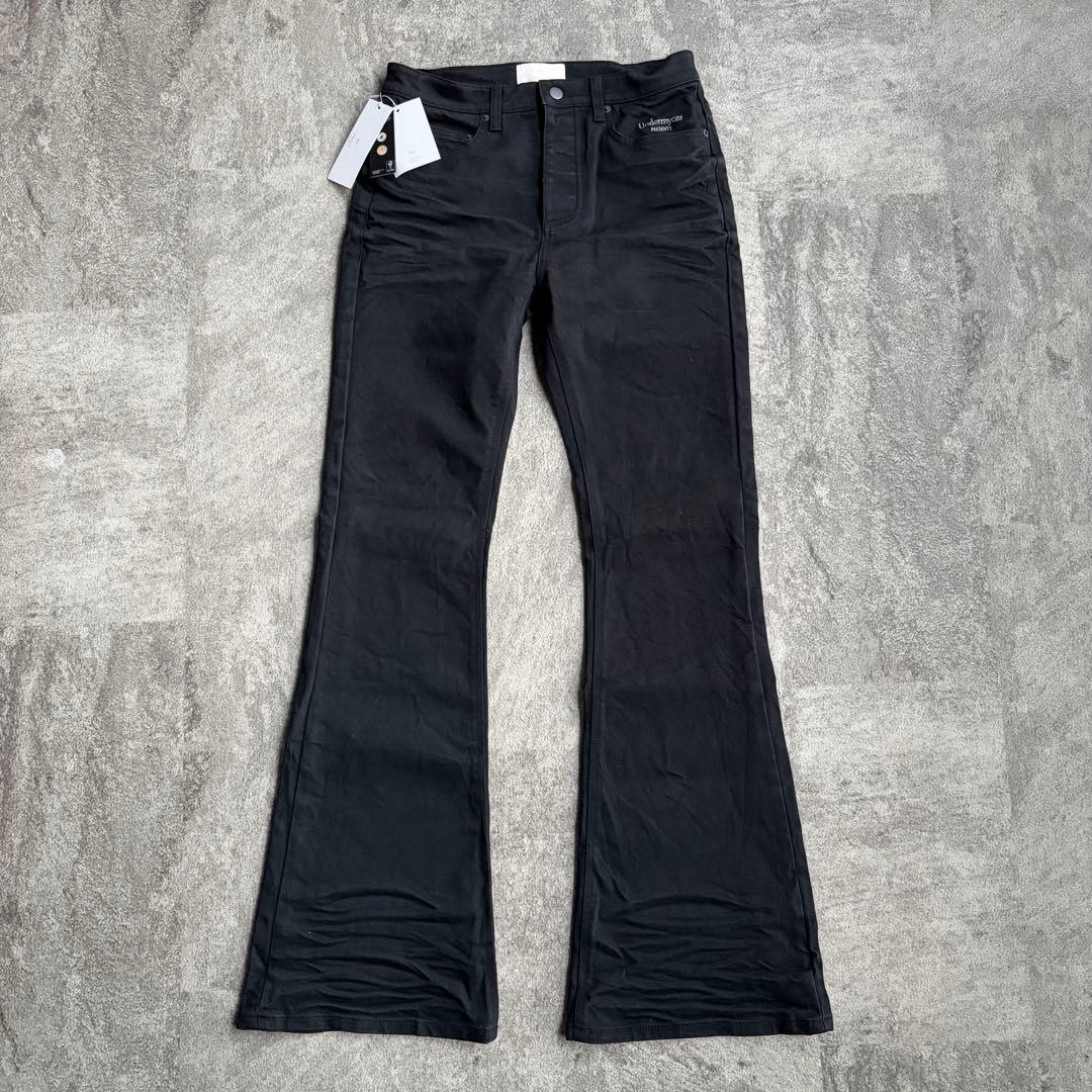 【undermycar】Stretch Flare Black Jeans 0
