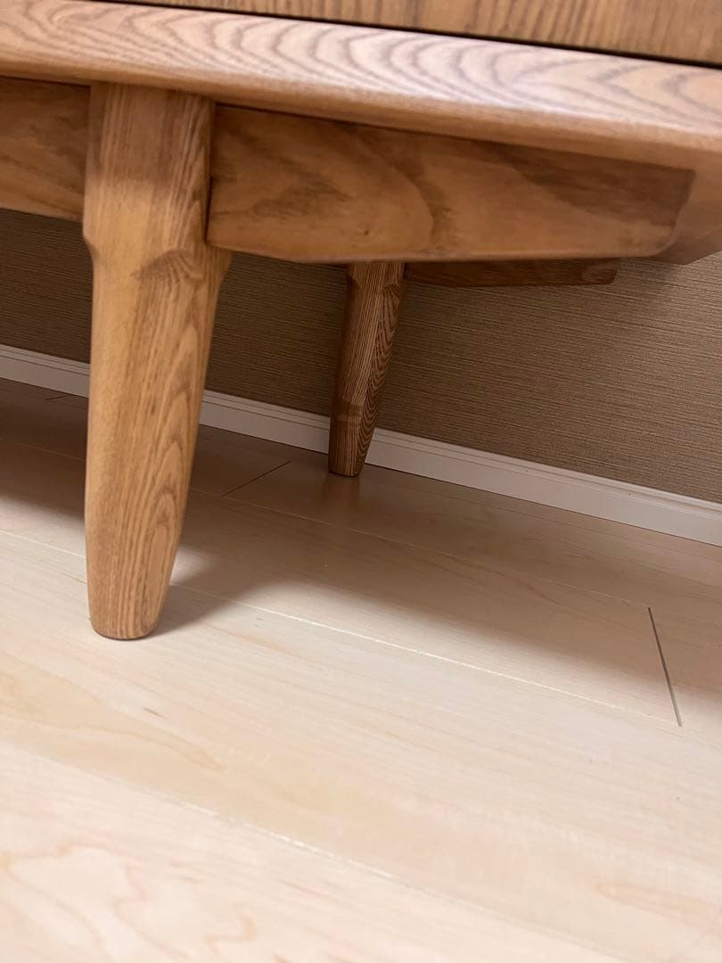 FALT 木製リビングボード サイドボード 収納 無垢材 幅120cm