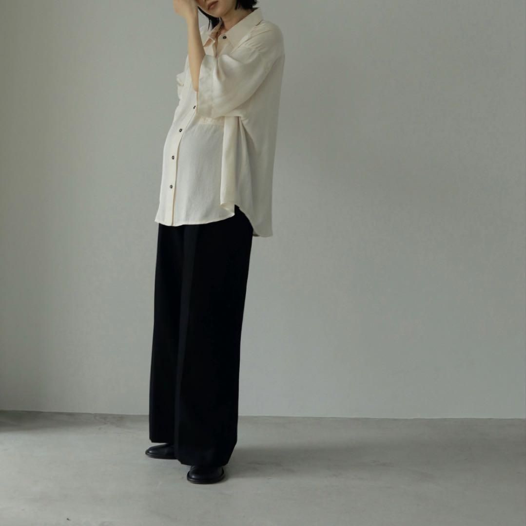 【Reha.】Tuck Wide Pants/36/black