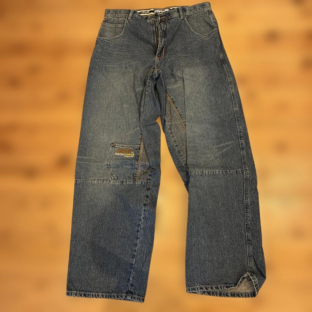 pellepelle デニムセットアップ XL W34 希少当時モノ