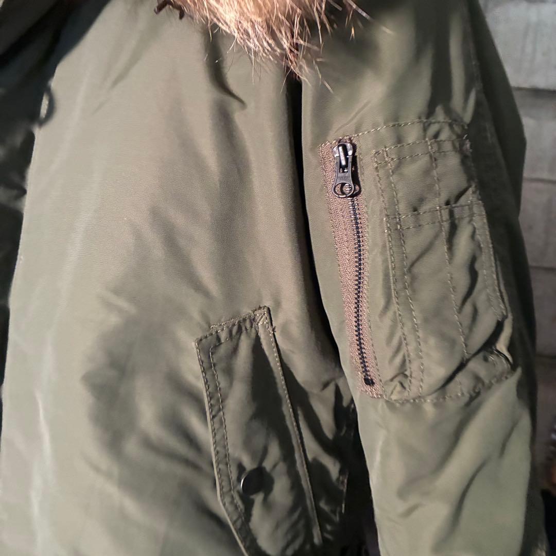 モッズコート　フライトジャケット　リアルファー　 N2B ミリタリー　ナイロン