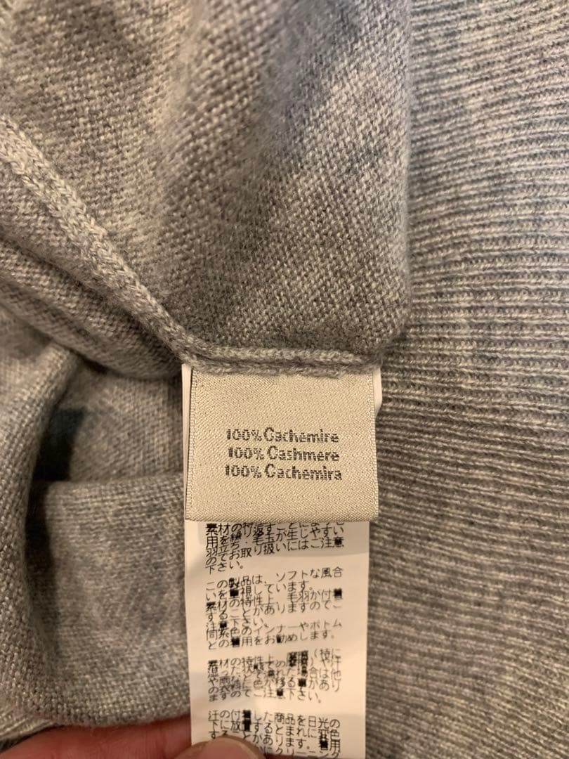 ✨美品正規品✨HERMES(エルメス)カシミヤ100%グレージップアップセーター