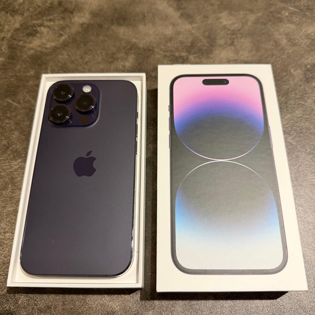 【超美品】Apple iPhone 14 Pro ディープパープル 本体