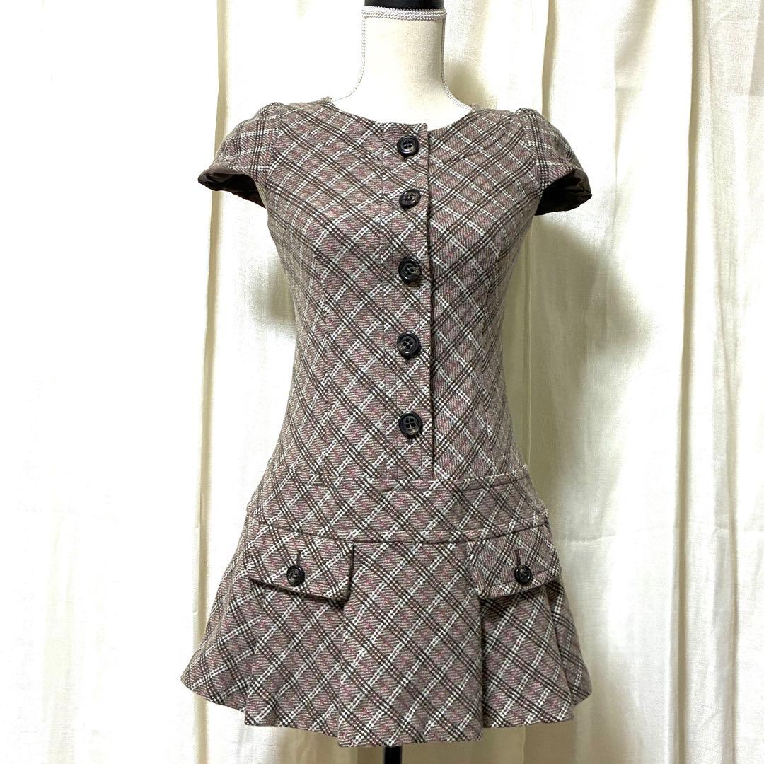 バーバリーブルーレーベル ミニワンピース ノバチェック 吉川ひなのさん着用