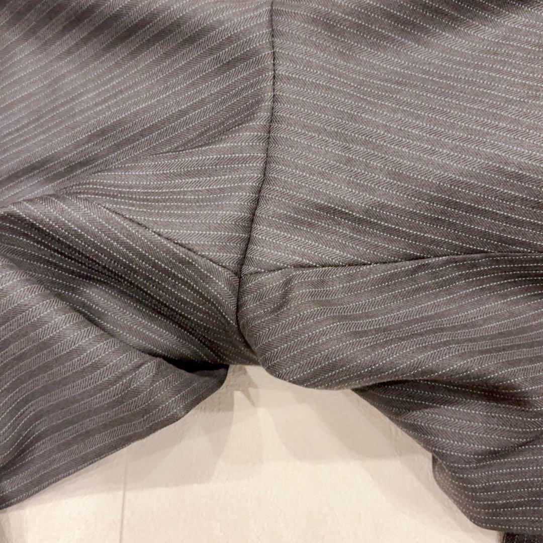 美品 BURBERRY BLACK LABEL ストライプ スーツ グレー