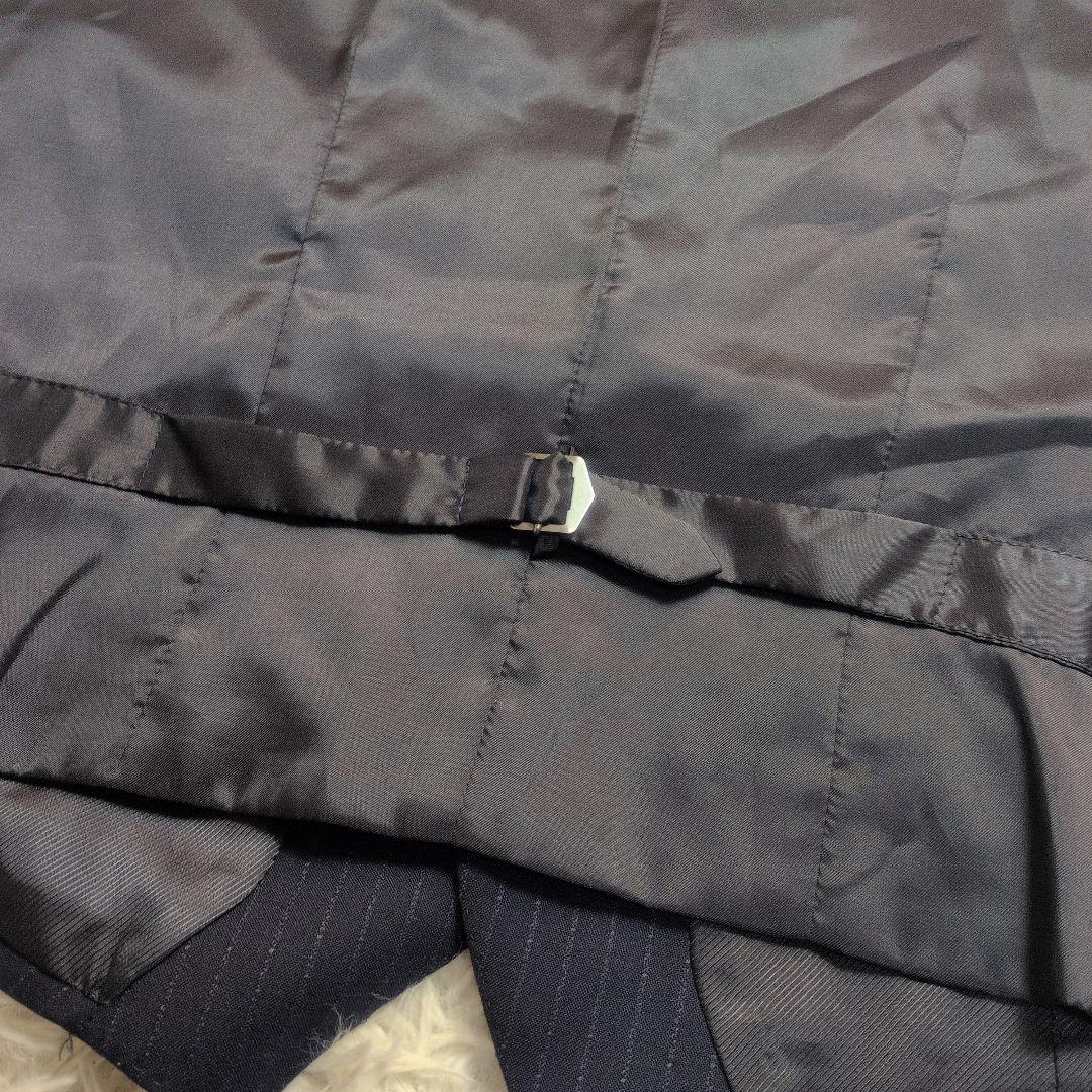 【コムサイズム✨3ピース✨S】スーツ セットアップ ストライプ 背抜き 夏用