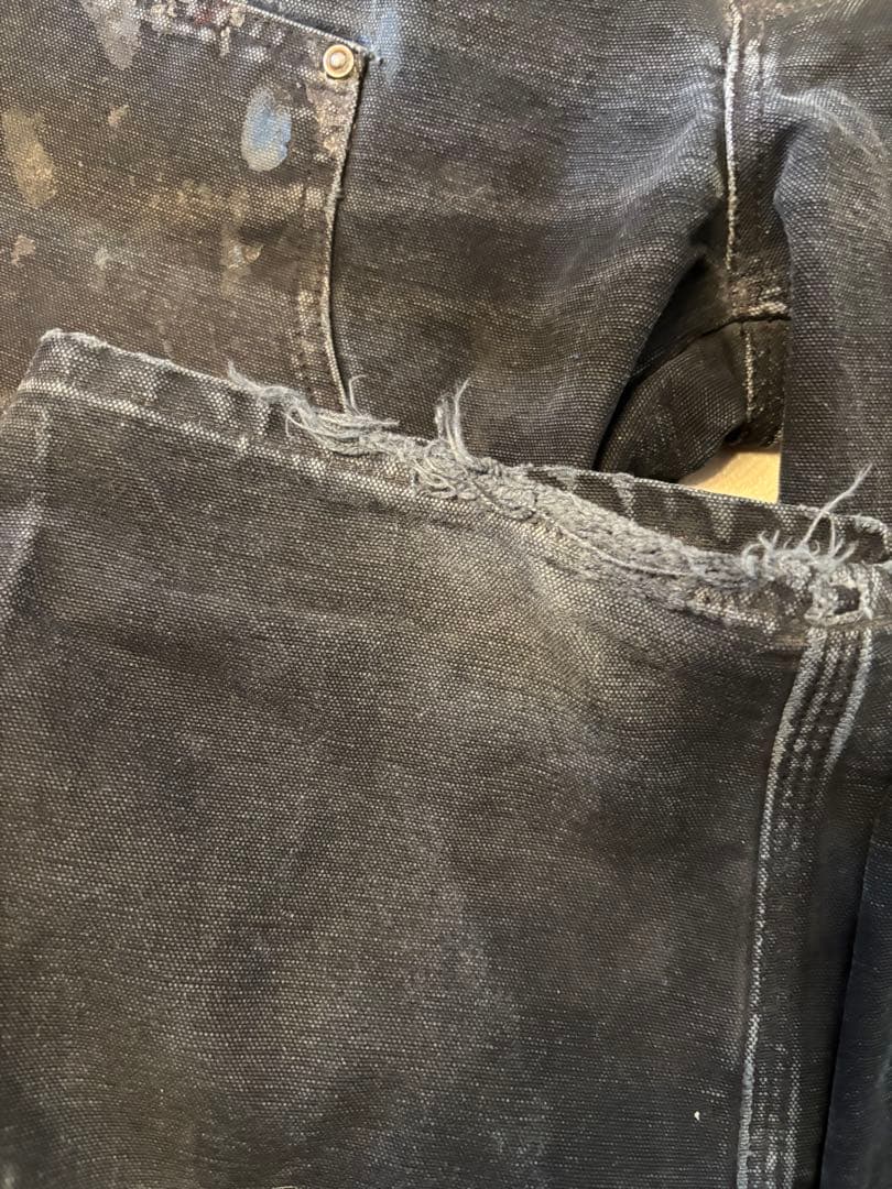 usa製 90s カーハート Carhartt ダブルニー ブラック！w34