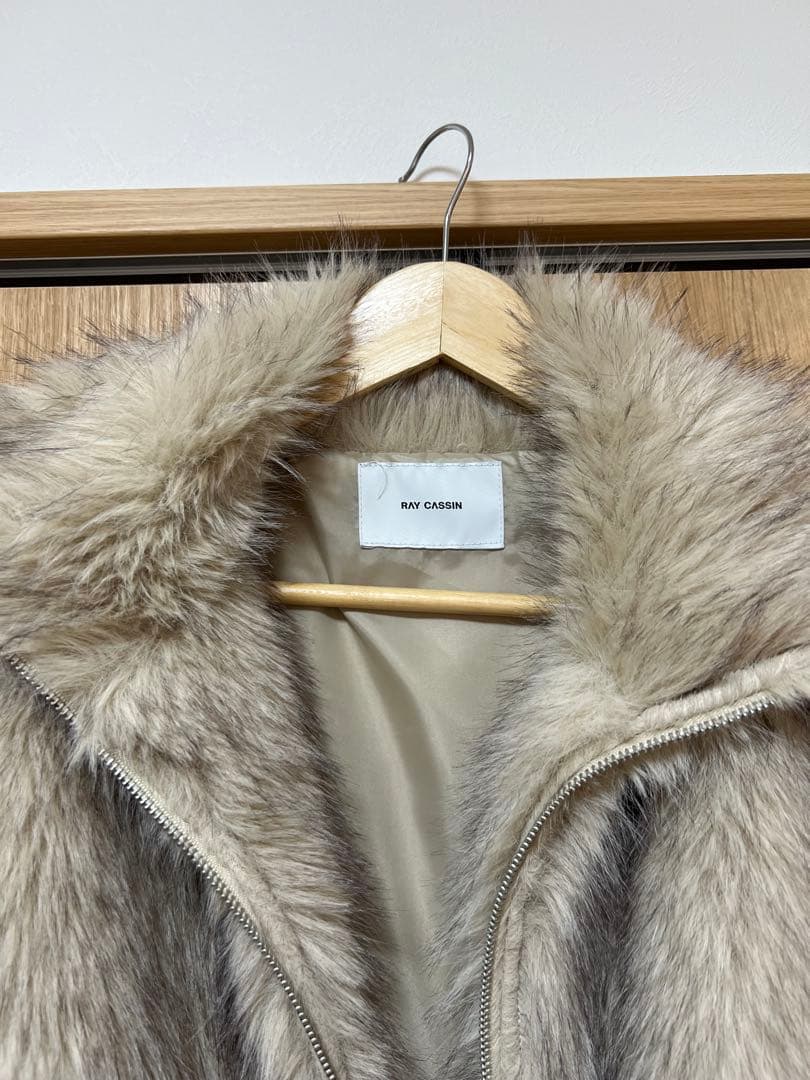ci▽raycassinダブルジップファーブルゾン