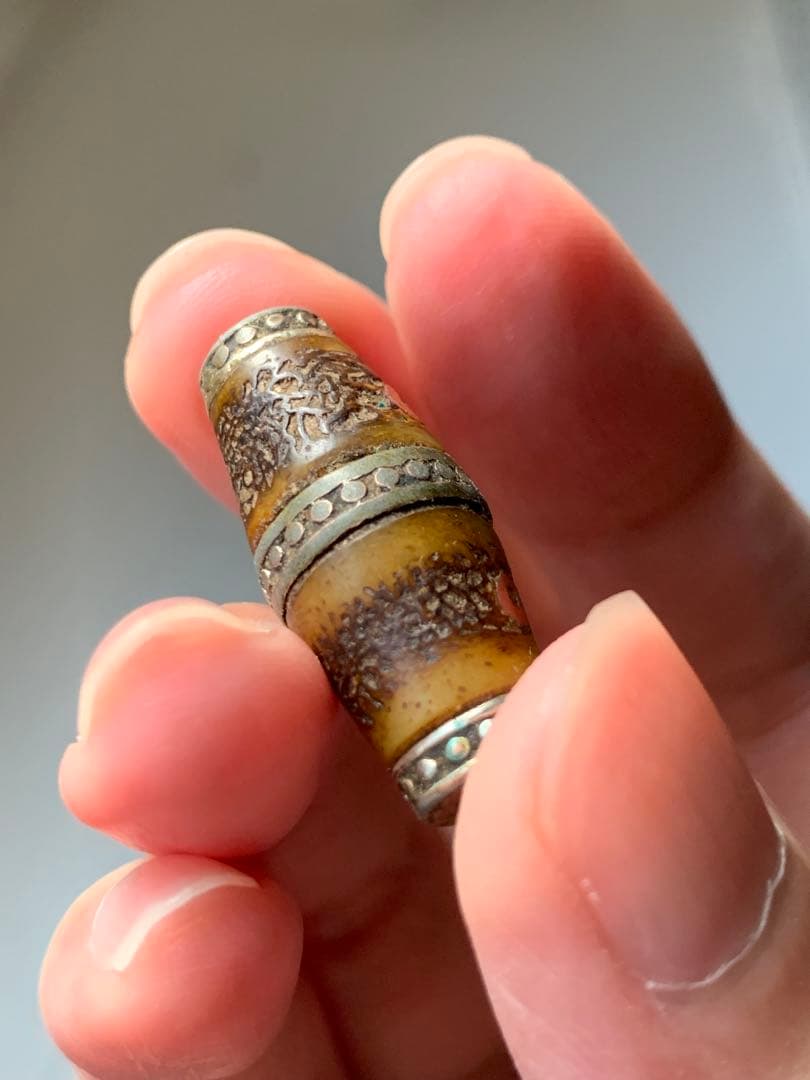 呪物　カパラ　天珠　チベット　カパーラ　頭蓋骨　念珠　クマントーン　プラクルアン