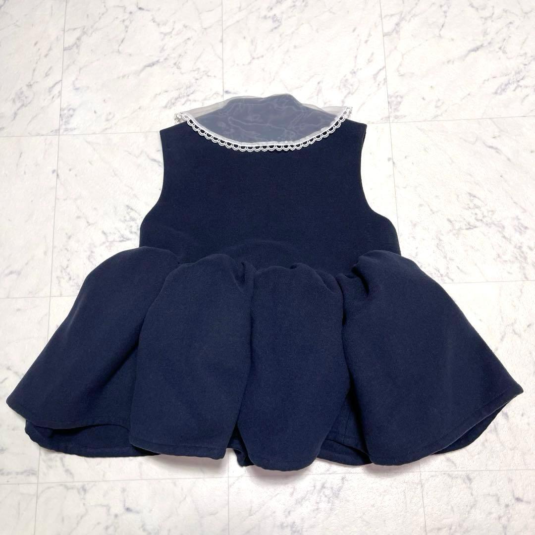 美品✨Bibiy. ANGIE SLEEVELESS JACKET ネイビー