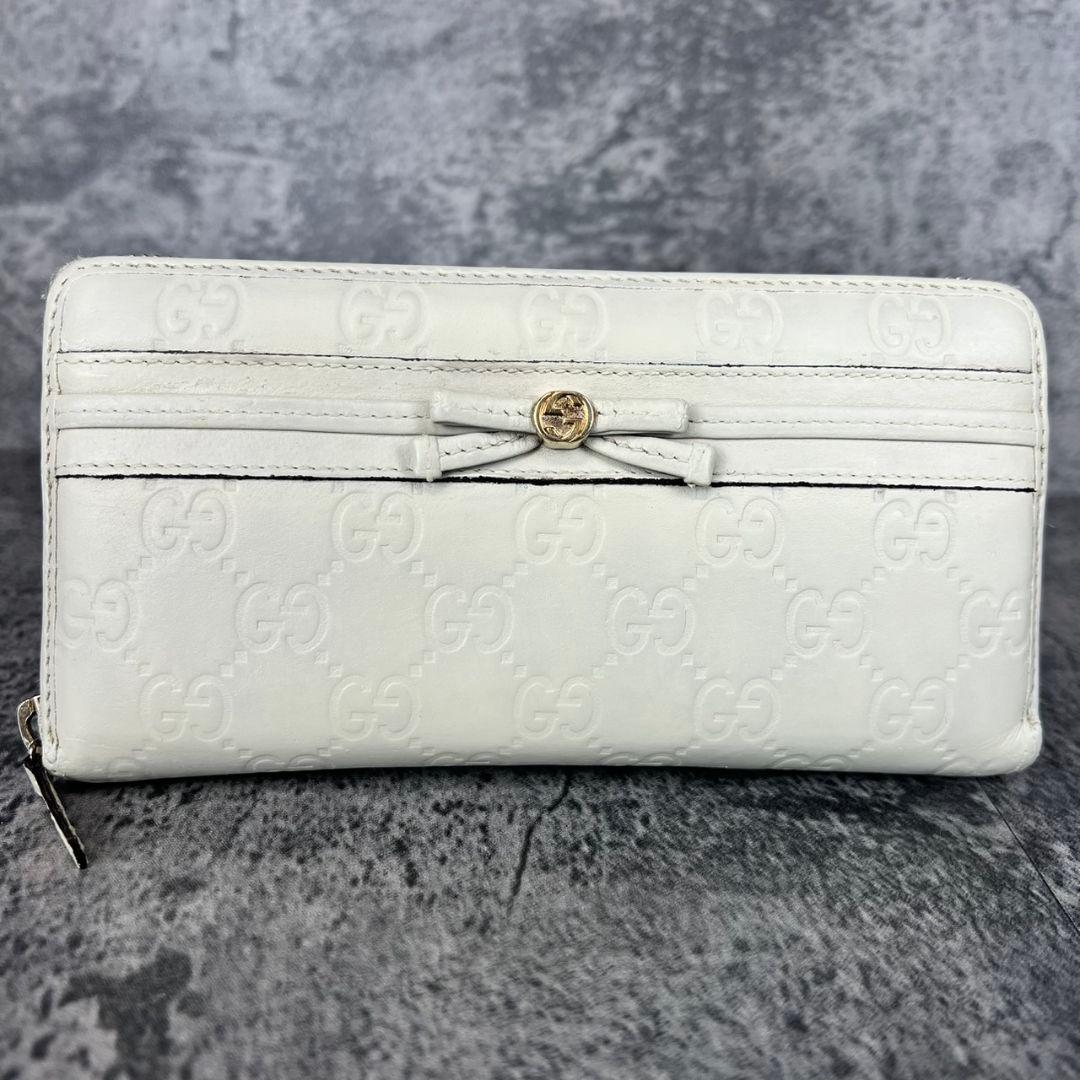 GUCCI インターロッキング GG レザー ラウンド長財布