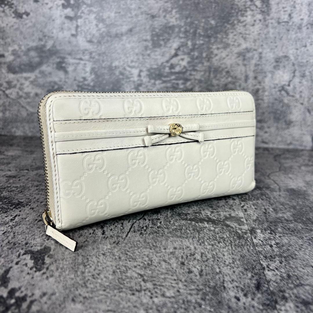 GUCCI インターロッキング GG レザー ラウンド長財布