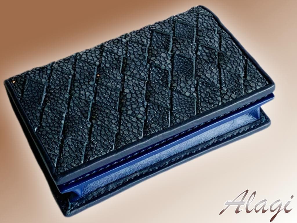 ☆qlaq☆ガルーシャ　名刺入れ　イントレチャート加工　2点セット