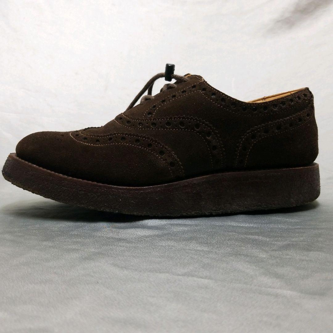 秋冬 Nepco ネプコ ウイングチップ シューズ ラバーソール 茶 英国製