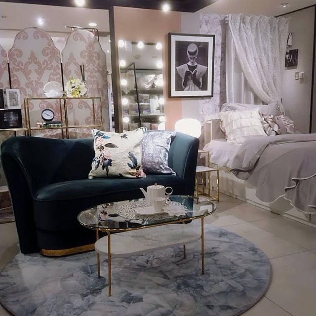 【地域限定無料配送】フランフランFrancfrancアンクレットソファグリーン