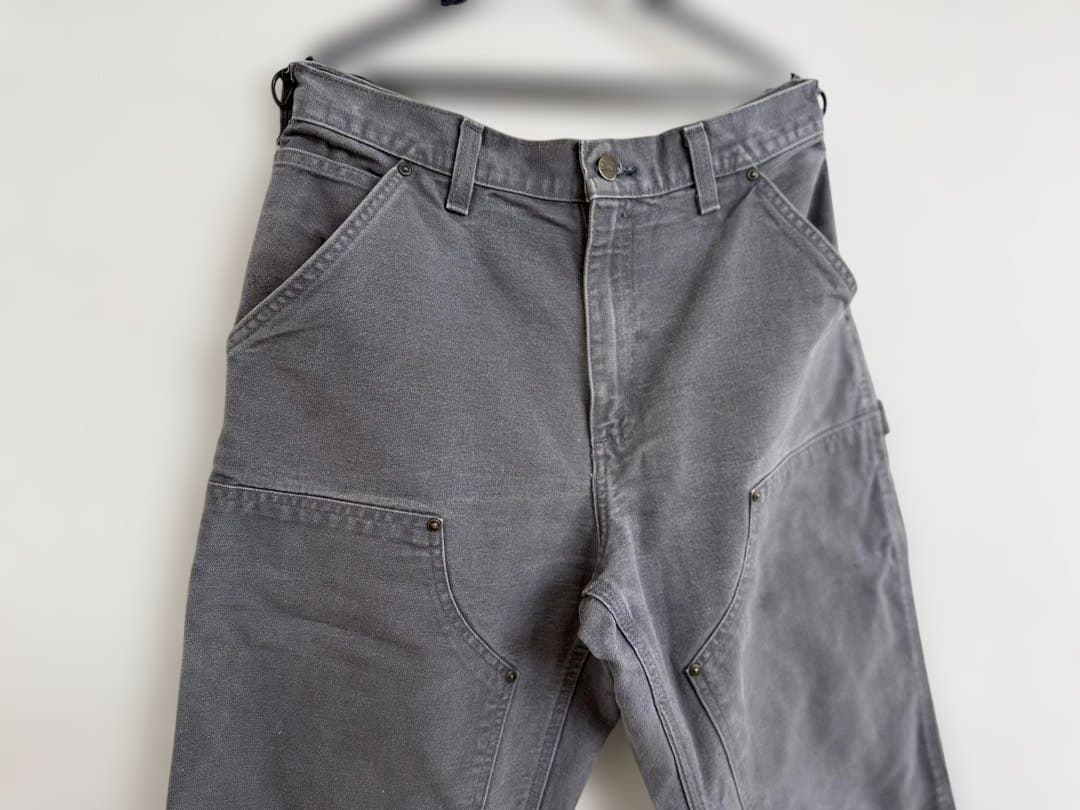 超スペシャル 34X30 W34 カーハート ダブルニー パンツ グレー