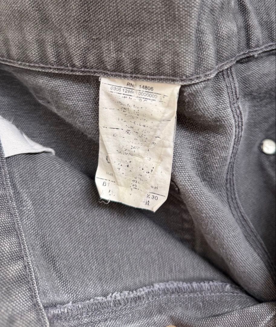 超スペシャル 34X30 W34 カーハート ダブルニー パンツ グレー