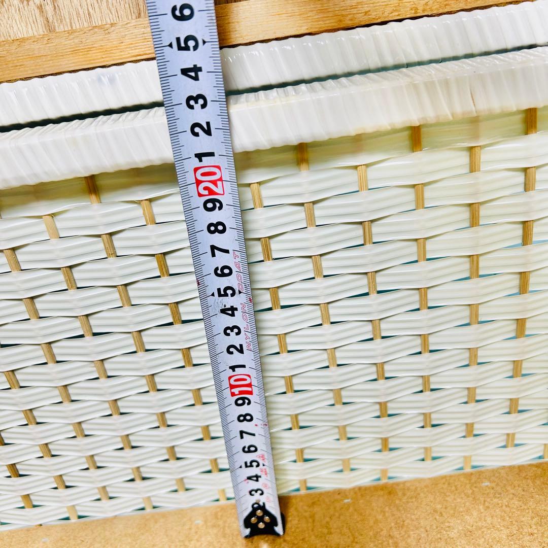 ミッフィー　ピンク　籐ラタン　大型 蓋付 バスケット3段　昭和レトロ　レア　希少