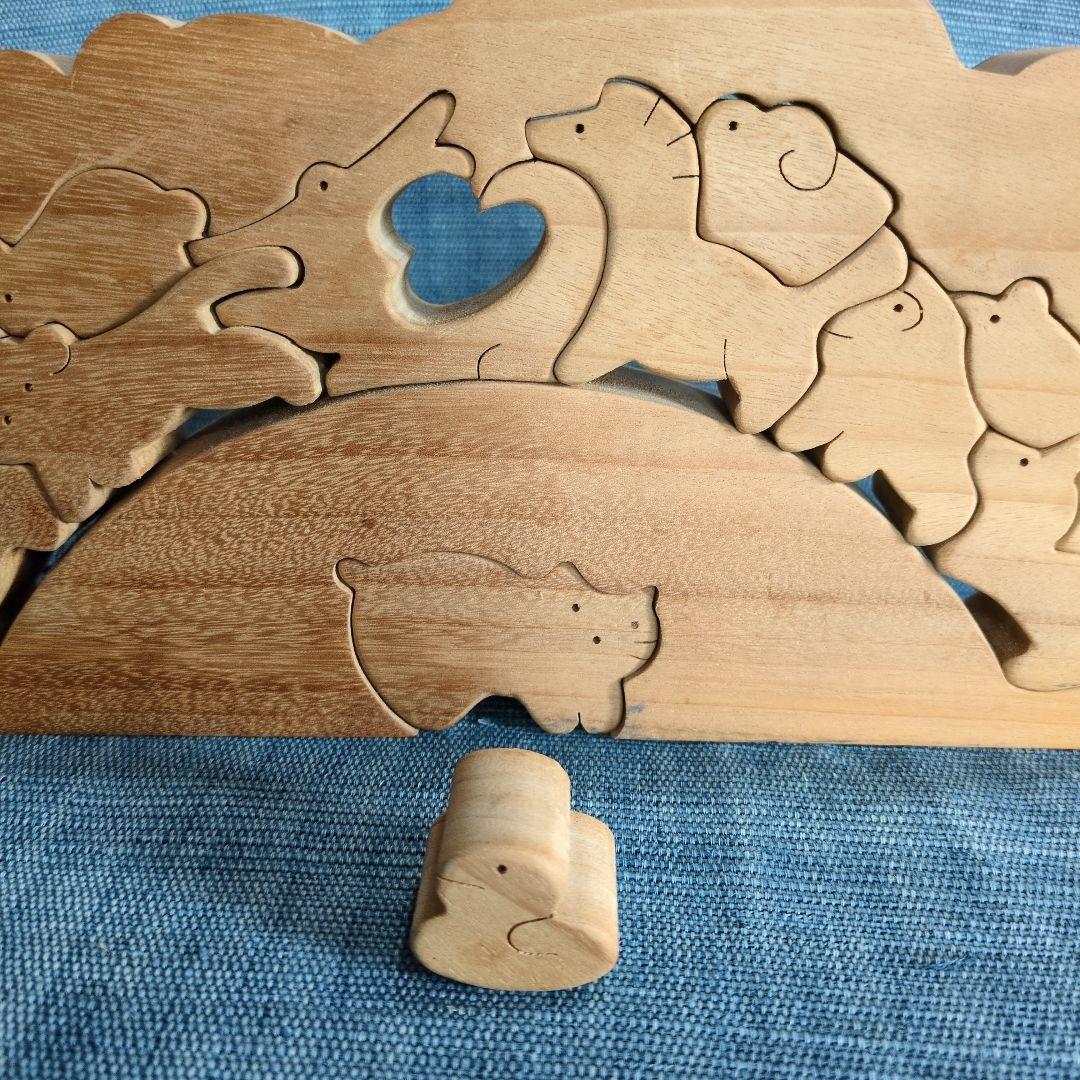 小黒三郎さんの組み木十二支とねこ