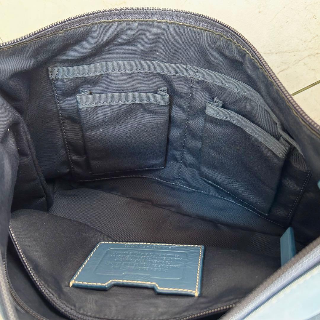 希少✨　OLD COACH チャーム付き　ヘリテージ レザー ショルダーバッグ