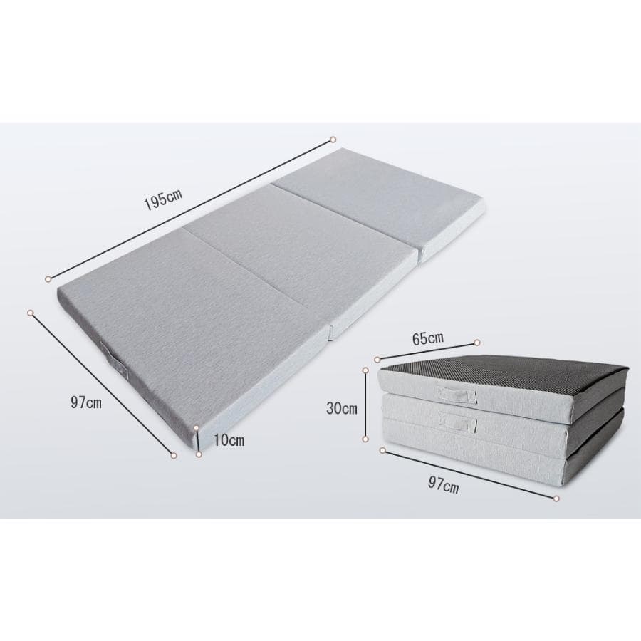 マットレス 三つ折りマットレス 2層高反発 極厚10cm シングル 折りたたみマ