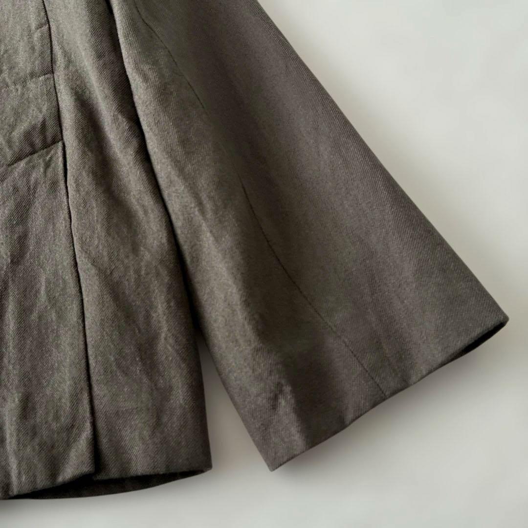 美品 ✨ŠP SP エシュペー ウール リネン ジャケット カーキ サイズ0