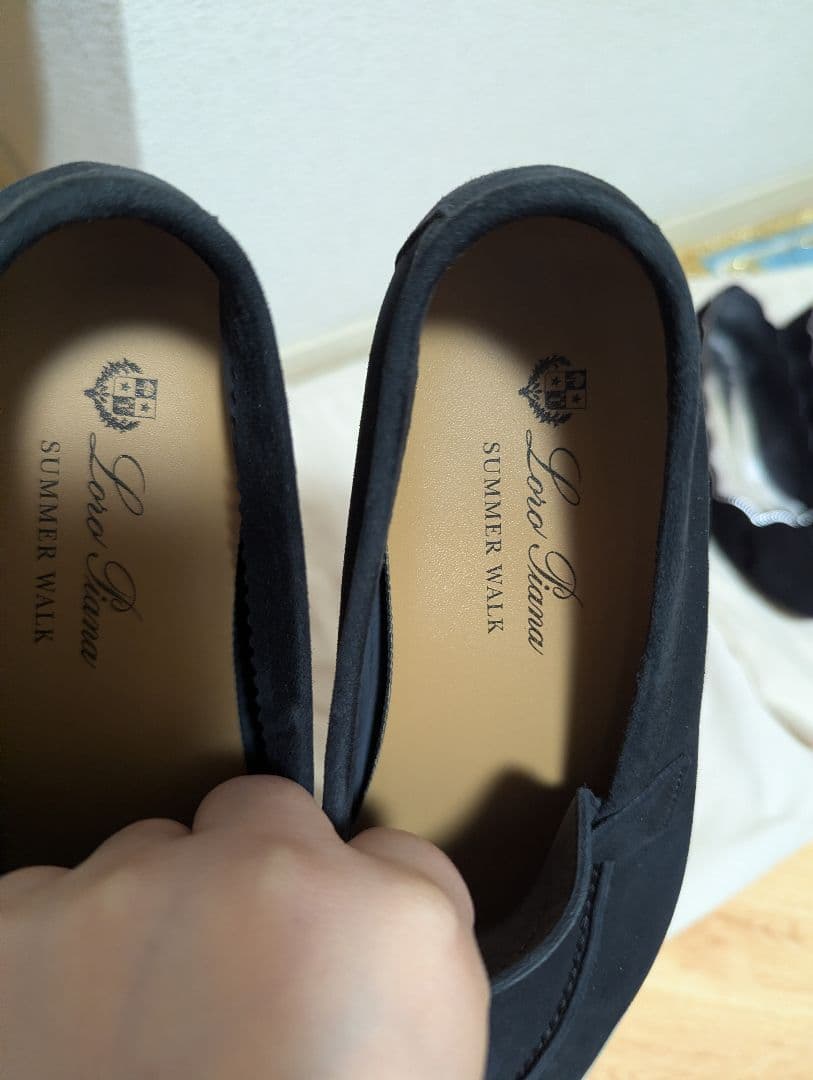ゆ*」様 Loro Piana SUMMER WALK 濃紺モカシン