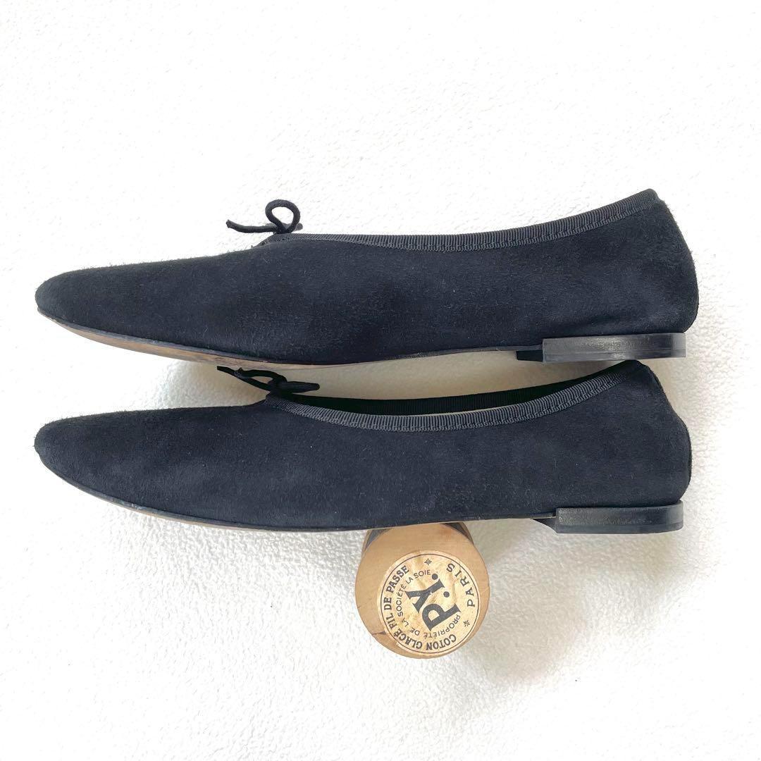 極美品✨レペット ユナイテッドアローズ フラット ベルベット ブラック リボン