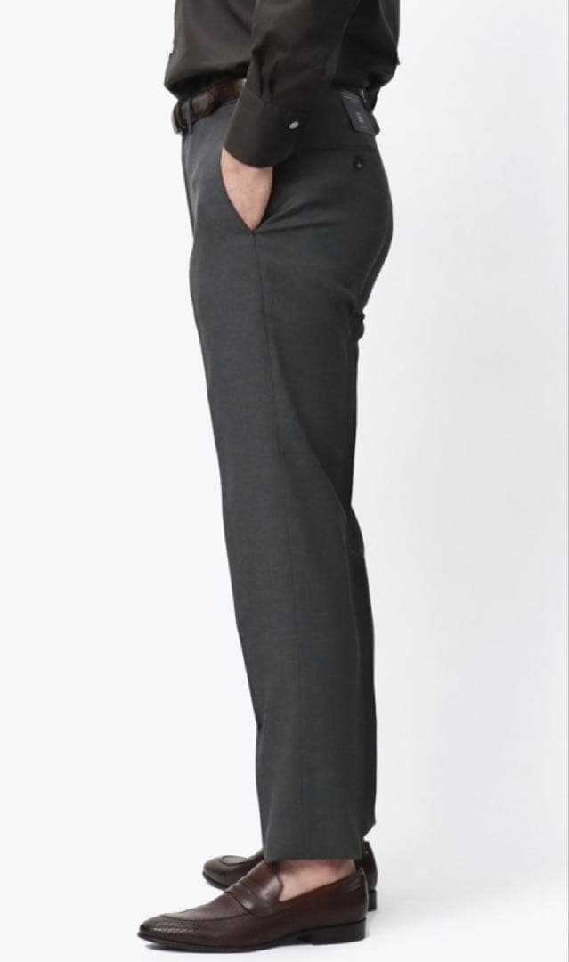 【美品】 INCOTEXドレススラックス 超定番 35型 ミディアムグレー 46