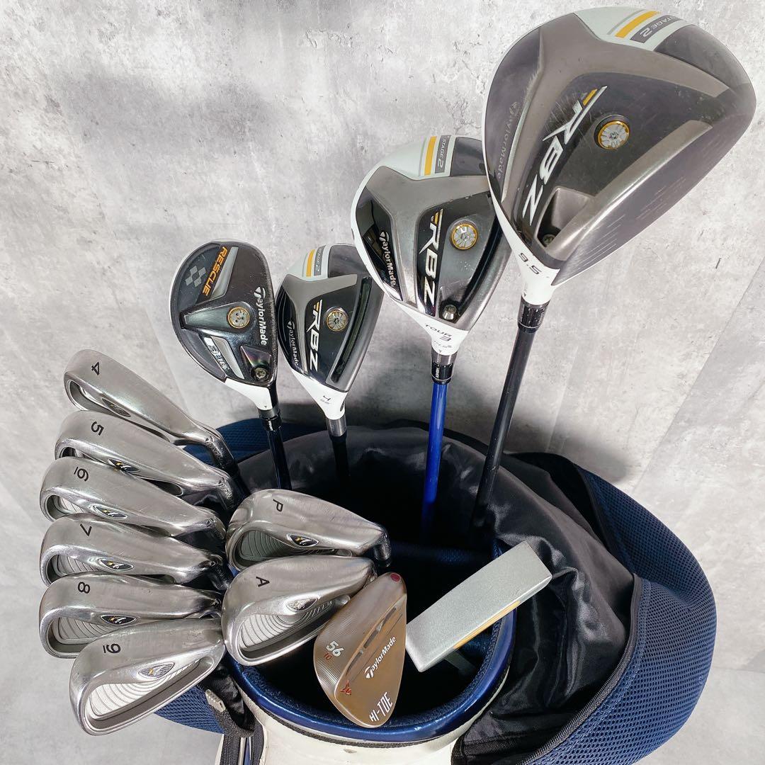 V796 テーラーメイド RBZ メンズ ゴルフ クラブ フルセット 白 初心者