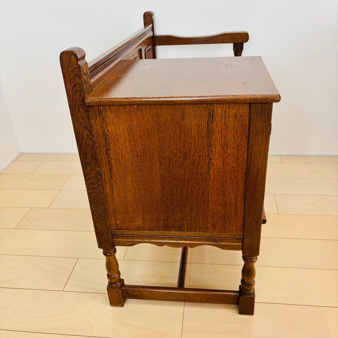 ビンテージチェア　テレフォンベンチ　シート イギリスアンティーク　送料込み