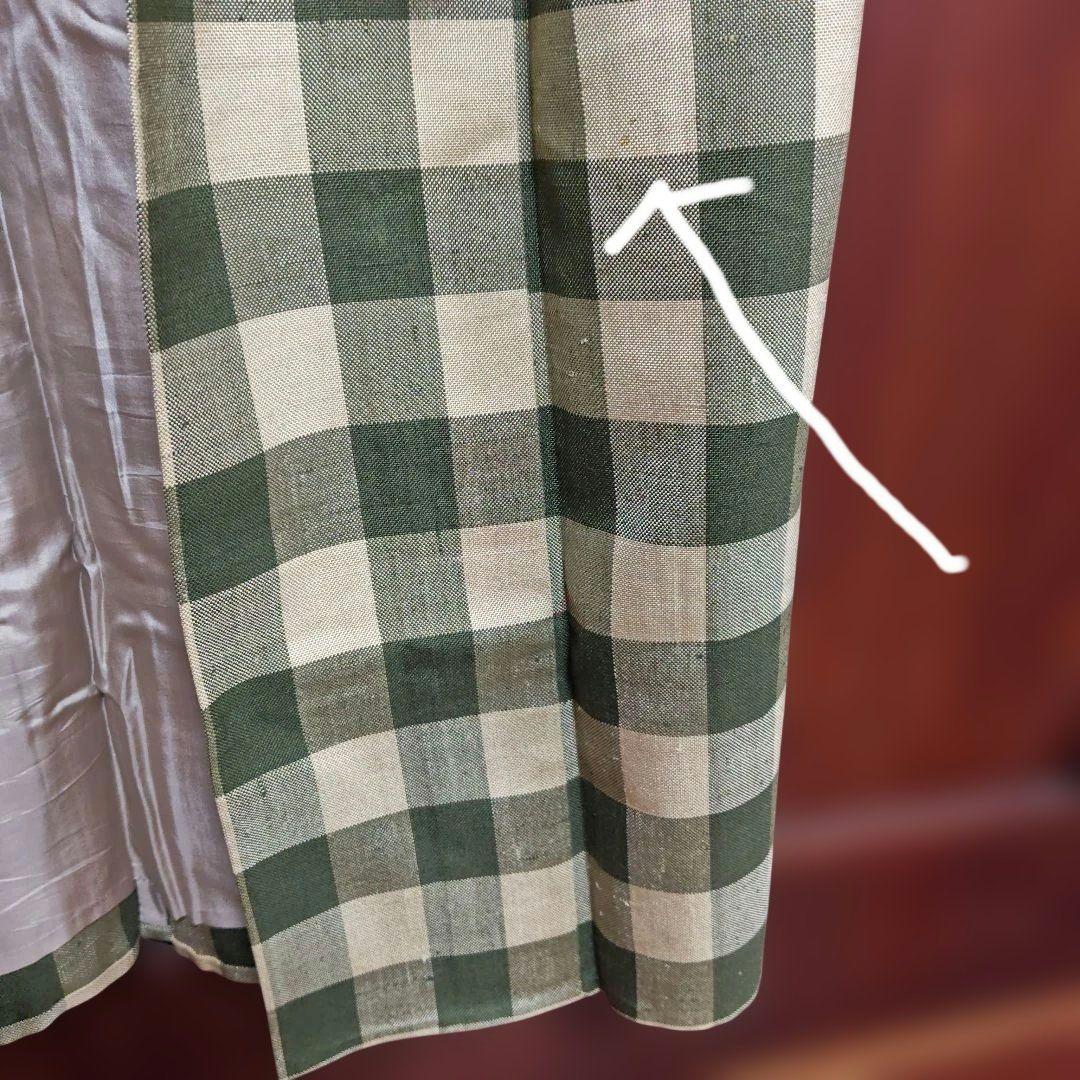 ざざんざ織　（伊兵衛織）単衣（冬こそ着用有）　玉繭　身丈159㌢　裄丈64.5㌢