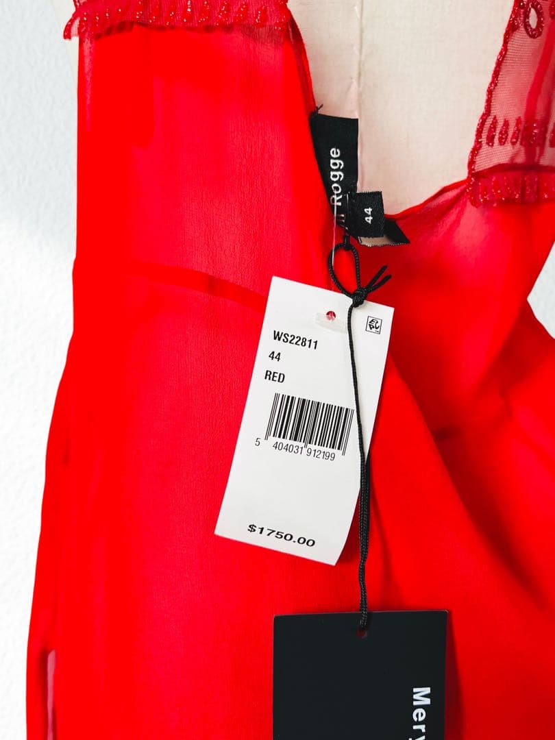 MERYLL ROGGE メリルロッゲ 赤 スカラップ ワンピース 44