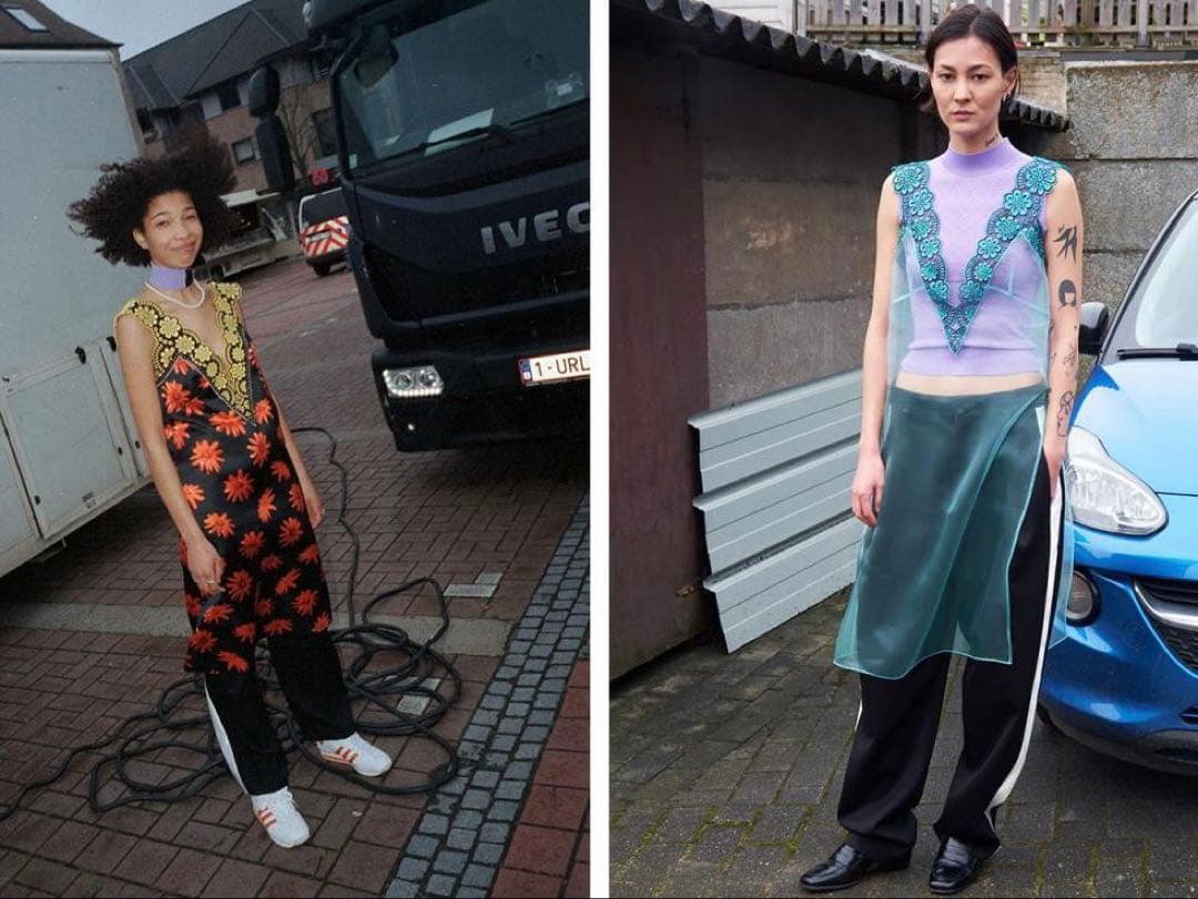 MERYLL ROGGE メリルロッゲ 赤 スカラップ ワンピース 44