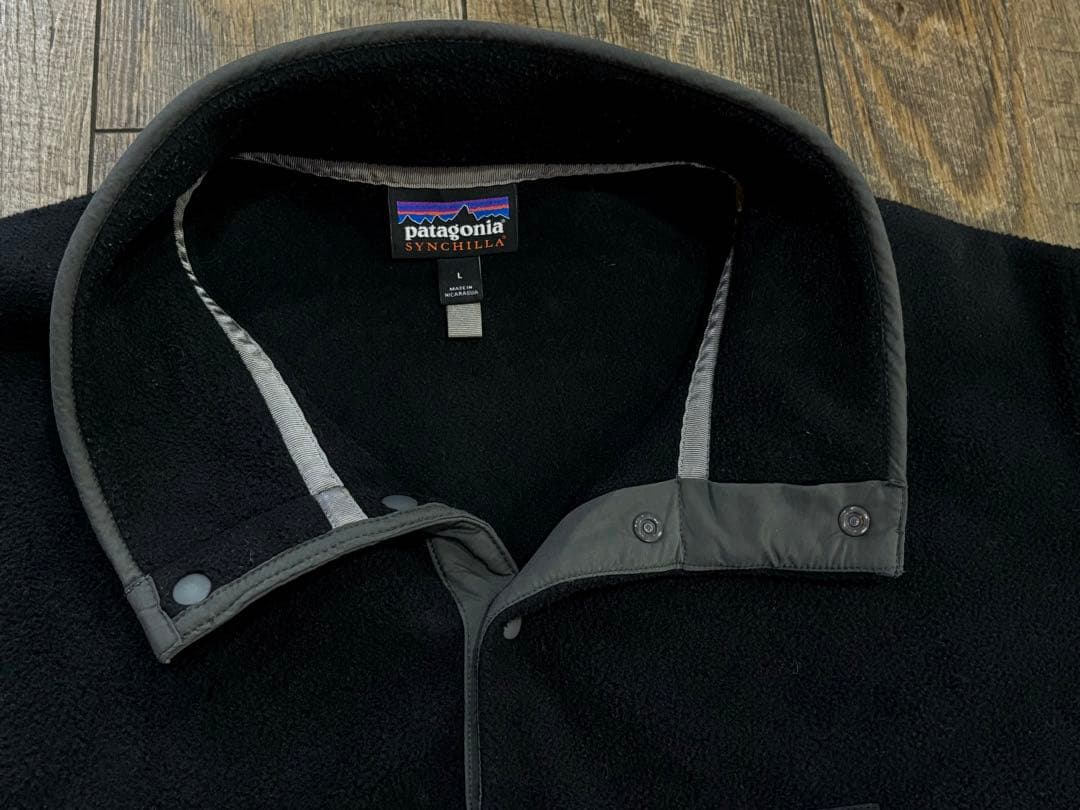 patagonia パタゴニア シンチラ スナップT 黒　フリース　　野村周平