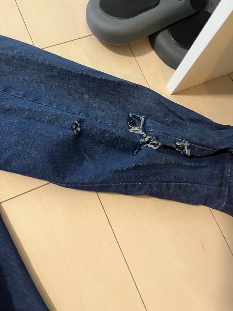 60s 70s デニム　カバーオール　ラングラー　濃紺