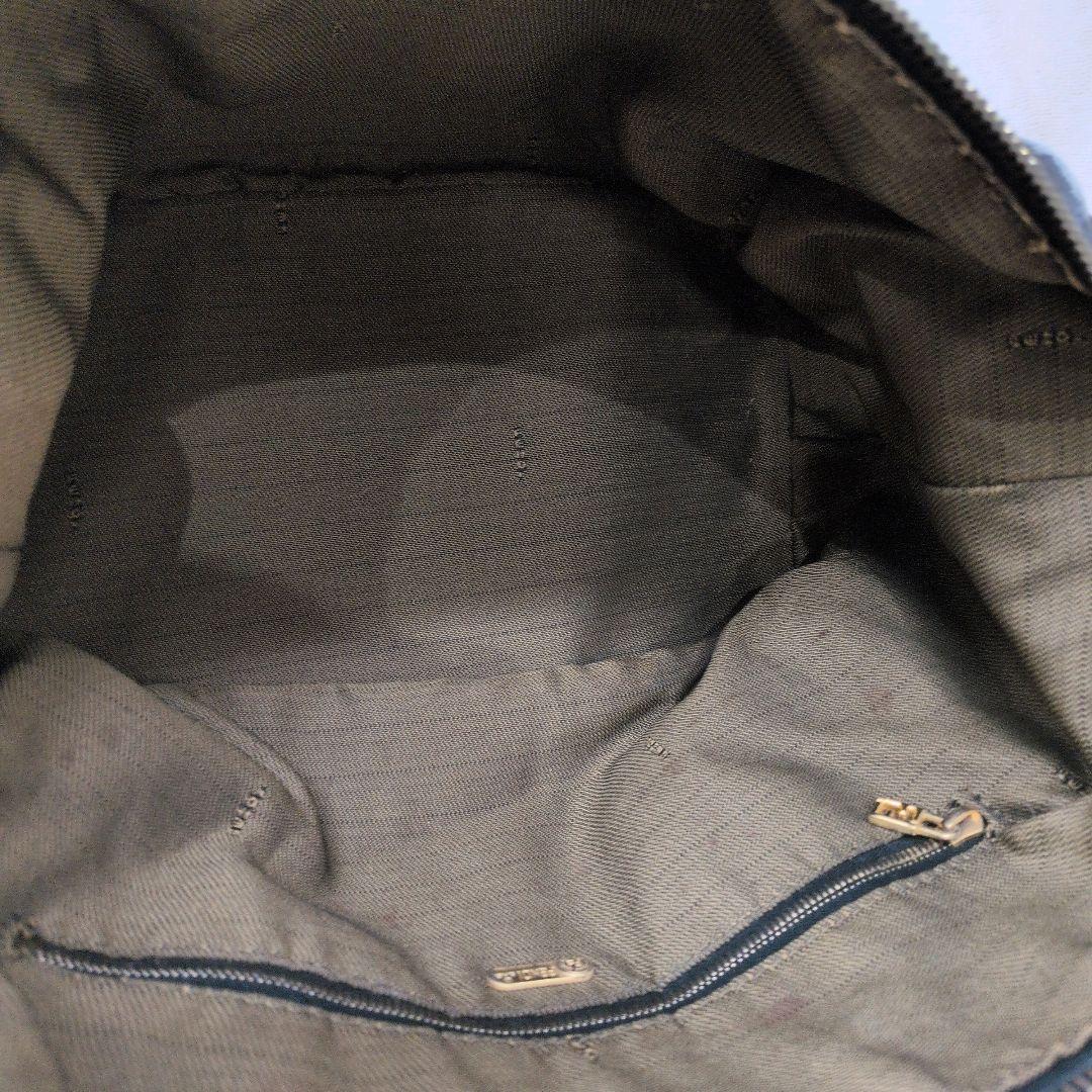 状態難 FENDI フェンディ ズッカ 柄バニティバッグ ブラウン 茶