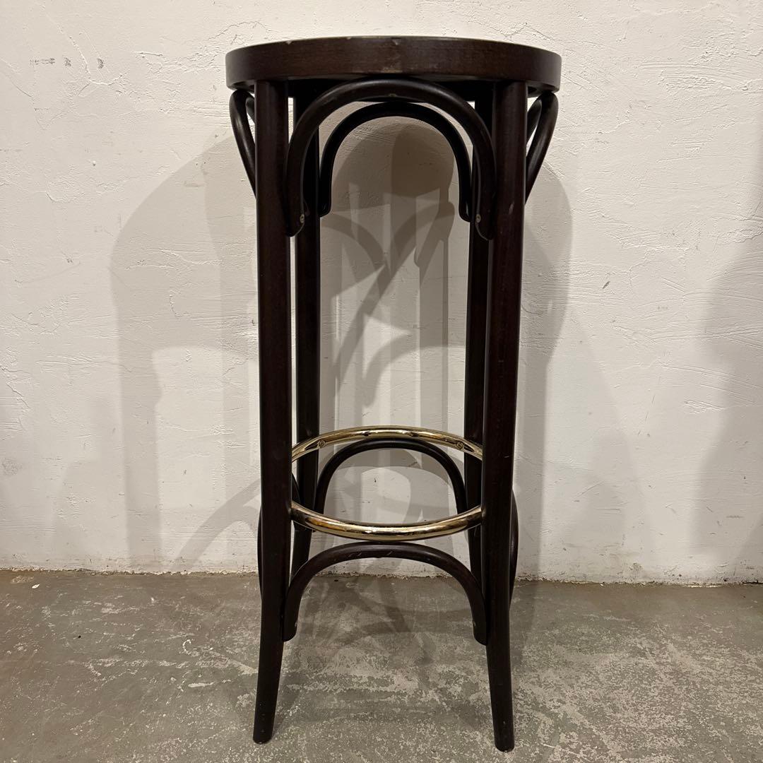 ヴィンテージ　ラウンド　スツール　ハイチェア　座面装飾　1