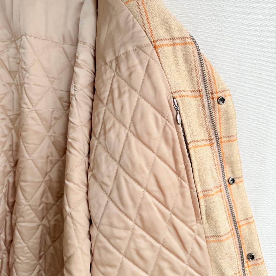 美品　ユナイテッドアローズ　ハンタージャケット　チェック　ウール　襟コーデュロイ