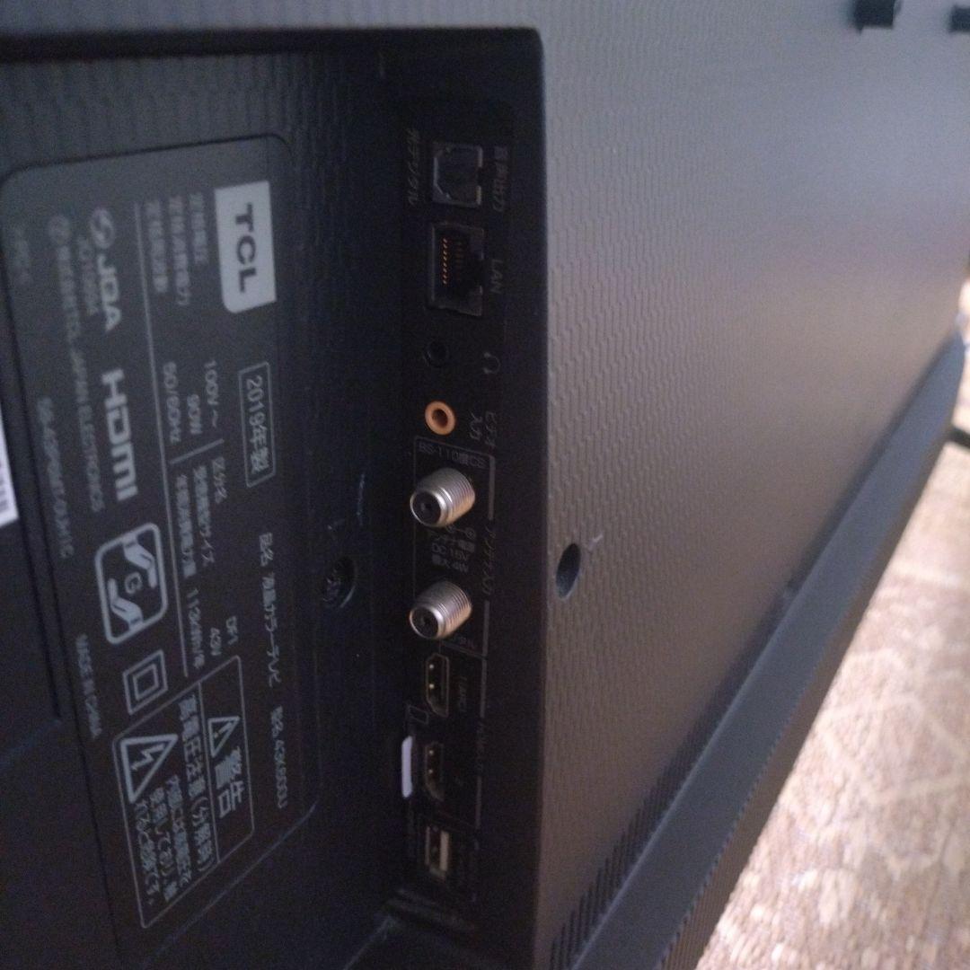 ティーシーエル TCL 43型 4K液晶テレビ 43K600U 2019年製