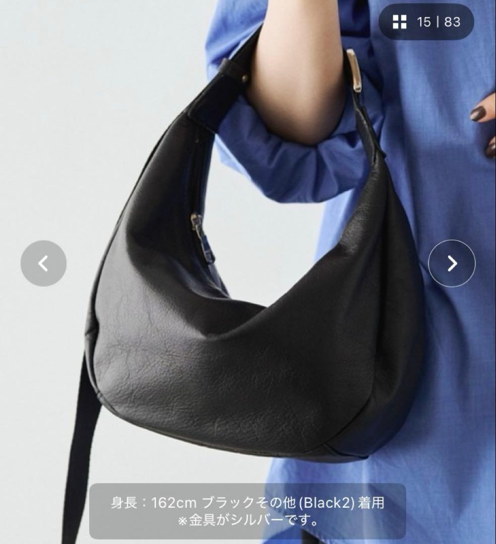 russet ソフトレザーラウンドショルダーバッグ