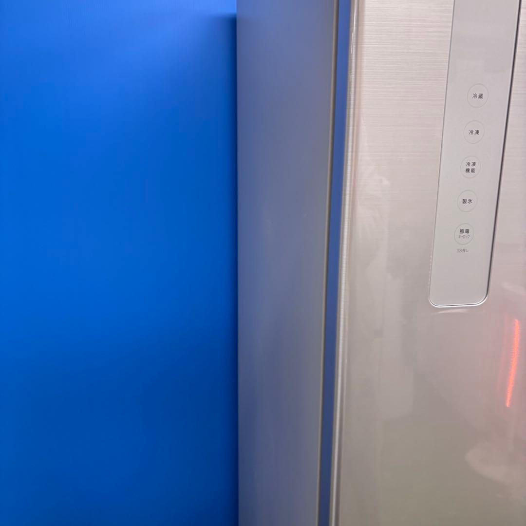 642 東芝　大型冷蔵庫　400L強　小型　家庭用　自動製氷　観音開き　シルバー