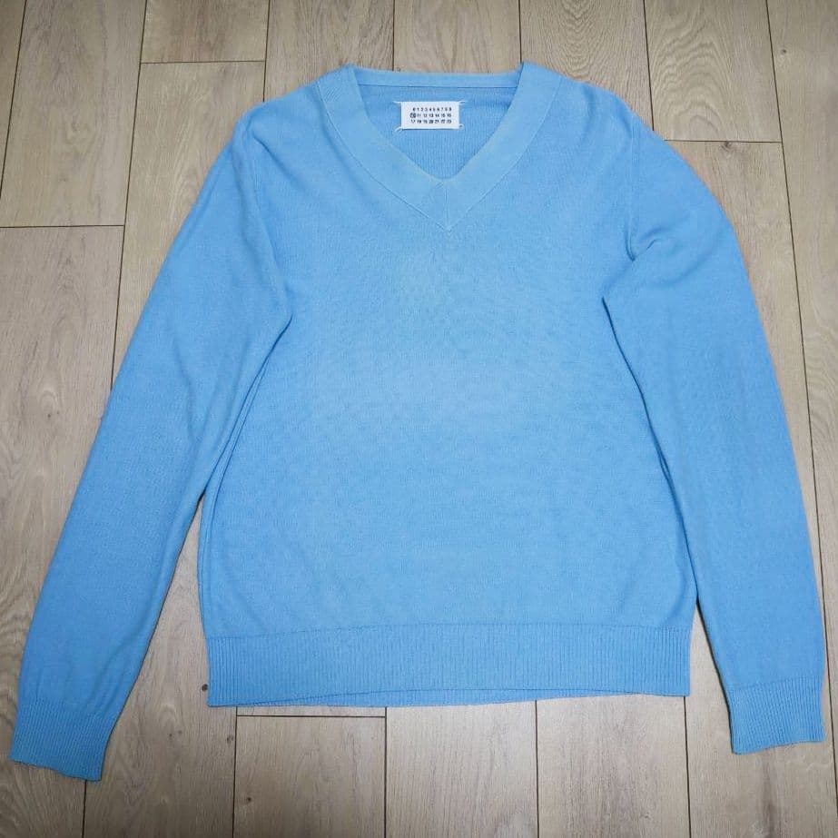 Maison Margiela Vネックセーター M 水色