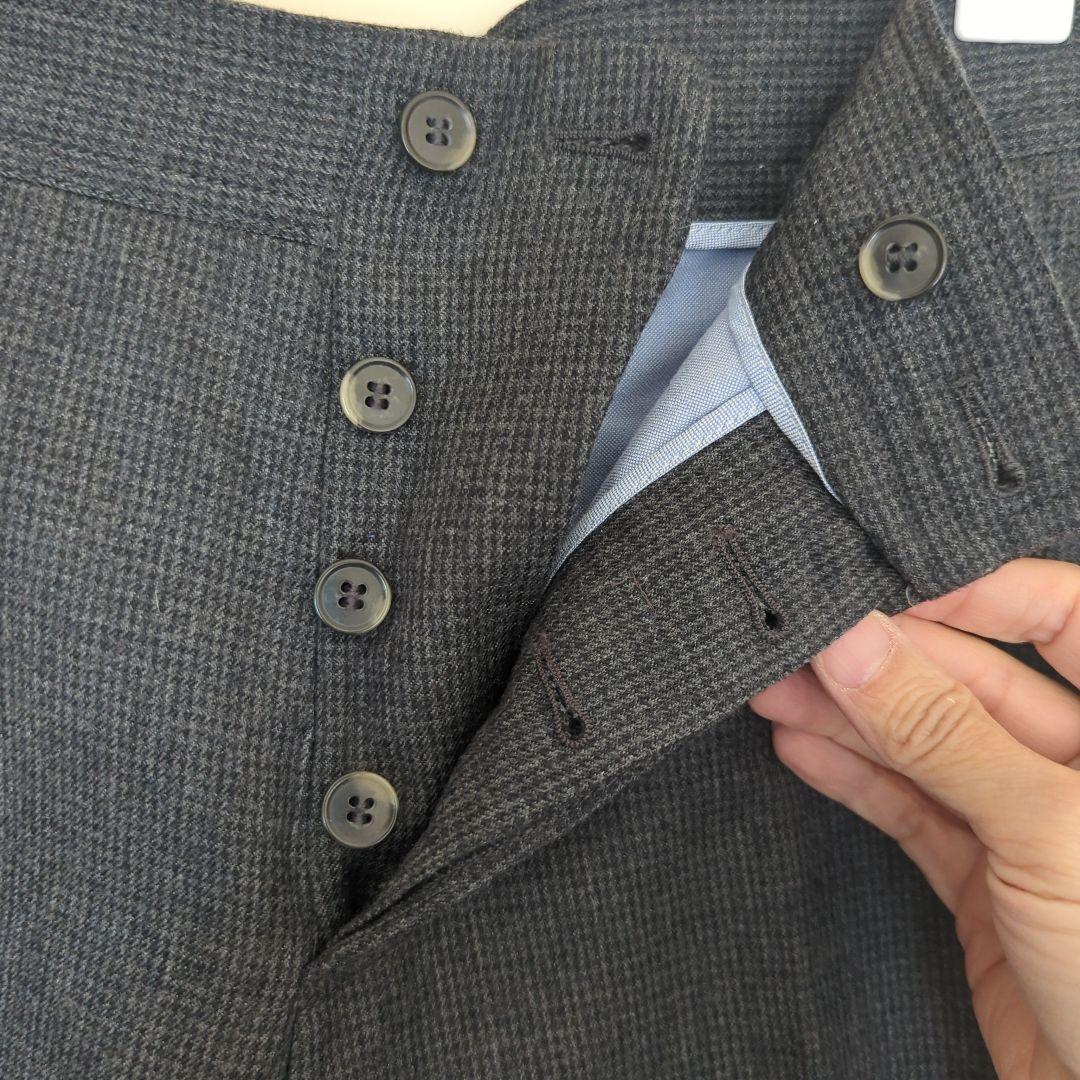 ベルナールザンス BERNARD ZINS スラックス グレー 千鳥格子 38