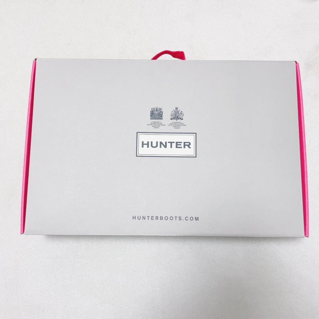【美品・箱付】HUNTER レインブーツ ロング ブラック 長靴 24.0cm