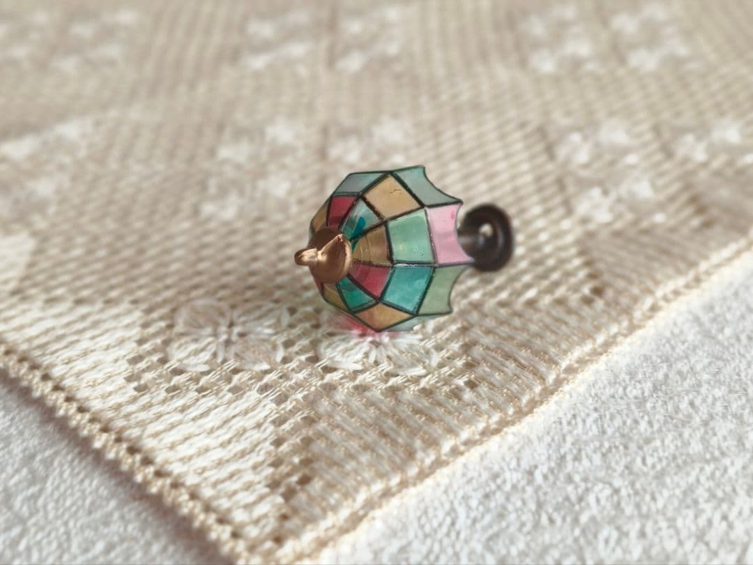 【cinnamon さま】 vintage ❀ ステンドグラスの 小さなランプ